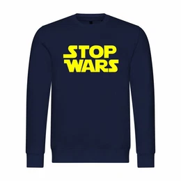 Rundhalspullover Herren Pullover Stop Wars Mit Print Motiv, Grafik