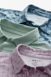 Next Poloshirt Poloshirts aus Jersey im 3er-Pack 
