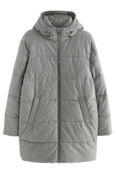 Next Steppmantel Donegal-Puffer-Steppmantel Hellgrau/Grau/Dunkelgrau
