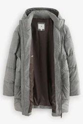 Next Steppmantel Donegal-Puffer-Steppmantel Hellgrau/Grau/Dunkelgrau