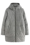 Next Steppmantel Donegal-Puffer-Steppmantel Hellgrau/Grau/Dunkelgrau