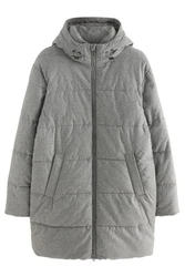 Next Steppmantel Donegal-Puffer-Steppmantel Hellgrau/Grau/Dunkelgrau