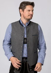 Stockerpoint Trachtenweste Fabricio Dunkelblau/Grau/Dunkelgrau
