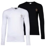 Versace T-Shirt Herren Langarmshirt TOPEKA Dunkelblau/Schwarz/Weiß