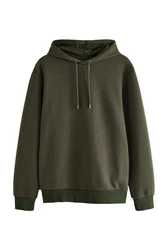 Next Kapuzensweatshirt Premium Hoodie mit Struktur Dunkelgrün