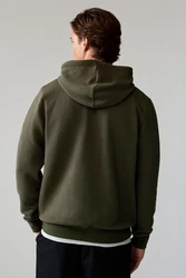 Next Kapuzensweatshirt Premium Hoodie mit Struktur Dunkelgrün