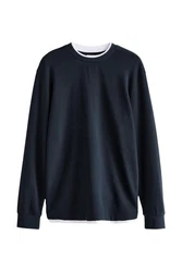 Next 2-in-1 Pullover im Lagenlook Dunkelblau