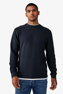 Next 2-in-1 Pullover im Lagenlook Dunkelblau