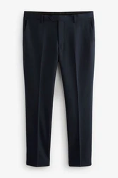 Next Anzughose Strukturierter Anzug Slim Fit Hose Dunkelblau/Blau/Hellblau