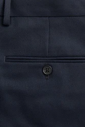 Next Anzughose Strukturierter Anzug Slim Fit Hose Dunkelblau/Blau/Hellblau