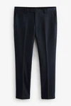 Next Anzughose Strukturierter Anzug Slim Fit Hose Dunkelblau/Blau/Hellblau