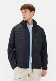 Funktionsjacke mit abnehmbarer Kapuze Markenlogo