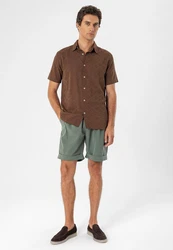 Antioch Blusenshirt Kent Collar Shirt Braun/Dunkelbraun
