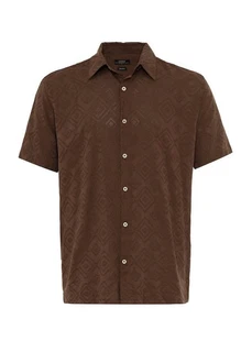 Antioch Blusenshirt Kent Collar Shirt Braun/Dunkelbraun
