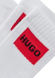 HUGO Freizeitsocken QS RIB LABEL Dunkelgrün/Grün