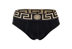 Versace Herren Slip TOPEKA (2er Pack) Weiß/Orange/Gold/Lila/Creme/Braun