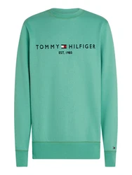 Tommy Hilfiger Sweatshirt TOMMY LOGO SWEATSHIRT mit klassischem Rundhalsausschnitt Grün/Blau/Hellgrün