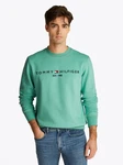 Tommy Hilfiger Sweatshirt TOMMY LOGO SWEATSHIRT mit klassischem Rundhalsausschnitt Grün/Blau/Hellgrün