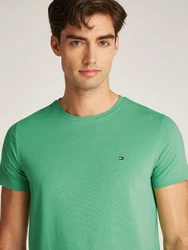 Tommy Hilfiger T-Shirt Stretch Slim Fit Tee Grün/Türkis/Neonfarben