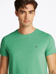 Tommy Hilfiger T-Shirt Stretch Slim Fit Tee Grün/Türkis/Neonfarben