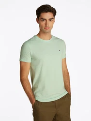 Tommy Hilfiger T-Shirt Stretch Slim Fit Tee Grün/Hellgrün