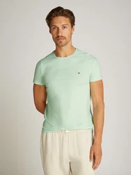 Tommy Hilfiger T-Shirt Stretch Slim Fit Tee Grün/Hellgrün