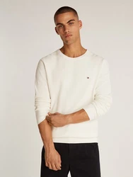 TOMMY HILFIGER Pullover 'ESSENTIAL' STEUERKREUZ Weiß/Creme/Khaki/Beige