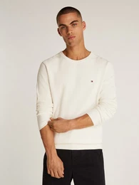 Rundhalspullover ESSENTIAL STRUCTURE CREW NECK mit feiner Struktur