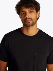 Tommy Hilfiger T-Shirt ESSENTIAL SOLID POCKET TEE Schwarz