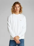 Calvin Klein Jeans Sweatshirt WOVEN LABEL CREW NECK Weiß/Creme/Hellblau