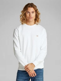 Sweatshirt WOVEN LABEL CREW NECK Logostickerei
