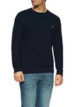 s.Oliver Strickpullover Rundhals Struktur-Optik Dunkelblau/Hellblau/Blau
