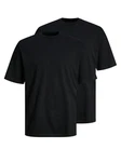 Jack & Jones Rundhalsshirt JJEBRADLEY TEE SS O-NECK 2PK NOOS Schwarz/Dunkelblau