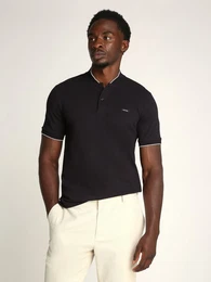 Poloshirt STRETCH PIQUE STAND COLLAR POLO mit kontrastfarbenen Kanten