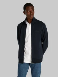 Sweatshirt MICRO LOGO MOCK NECK ZIP THROUGH mit Logo auf der Brust