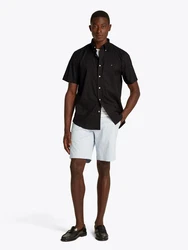 Tommy Hilfiger Kurzarmhemd FLEX POPLIN SOLID S/S SHIRT Schwarz