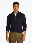 Tommy Hilfiger Troyer Racking Structure Zip Mock Dunkelblau