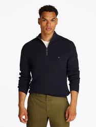 Tommy Hilfiger Troyer Racking Structure Zip Mock Dunkelblau