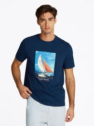 T-Shirt HILFIGER COLOR PHOTO PRINT TEE mit modischem Print