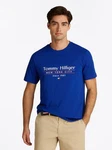 Tommy Hilfiger T-Shirt HILFIGER CENTER STACK TEE Dunkelblau/Blau