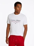 Tommy Hilfiger T-Shirt HILFIGER CENTER STACK TEE Weiß/Grau/Rosa/Rot/Gelb