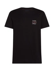 Tommy Hilfiger Rundhalsshirt HILFIGER STACK TEE Schwarz/Rot/Braun/Gelb