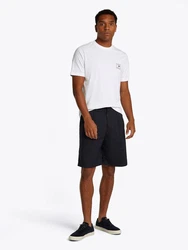 Tommy Hilfiger Rundhalsshirt HILFIGER STACK TEE Weiß/Creme/Grau