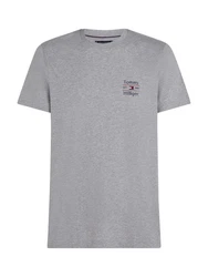Tommy Hilfiger Rundhalsshirt HILFIGER STACK TEE Grau/Hellgrau/Dunkelgrau