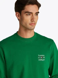 Tommy Hilfiger Sweatshirt HILFIGER STACK Dunkelgrün/Grün/Neonfarben