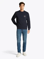Tommy Hilfiger Sweatshirt HILFIGER STACK Dunkelblau/Hellblau