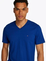 Tommy Hilfiger V-Shirt ESSENTIAL V-NECK TEE Blau/Dunkelblau