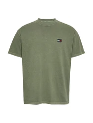 Tommy Jeans T-Shirt TJM RLX TJ LABEL TEE Dunkelgrün/Khaki/Grün