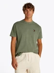 Tommy Jeans T-Shirt TJM RLX TJ LABEL TEE Dunkelgrün/Khaki/Grün