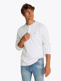 Henleyshirt TJM REG WAFFLE HENLEY LS TEE mit leichter Struktur